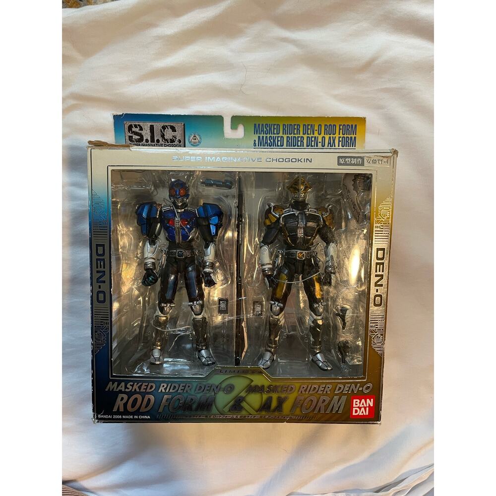 2008 Ltd Ed Masked Rider Den-O Rod & Ax Form Action Fig Set Used, Rare, OOP, HTF